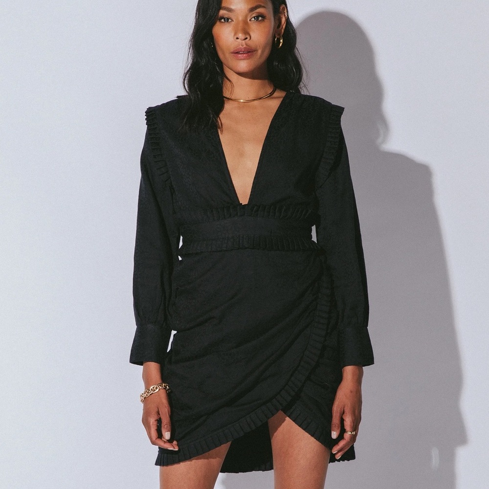 Worn once! Cleobella black v-neck Victoria dress